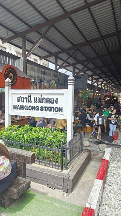 Maeklong Railway Train Market
